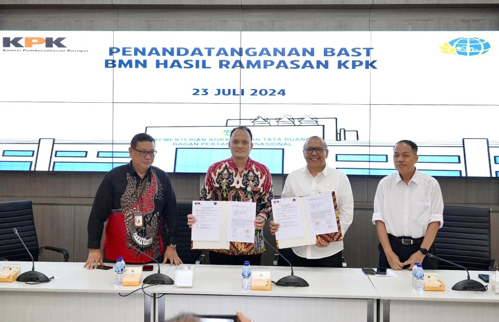 Kementerian ATR/BPN Terima Aset BMN Hasil Rampasan KPK Senilai Rp4,7&nbsp;Miliar