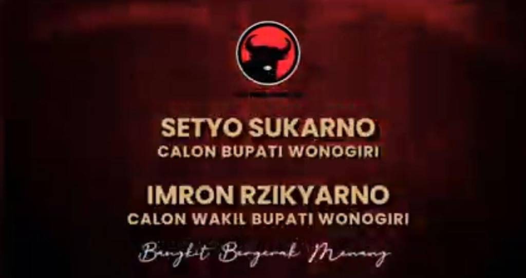 Pengumuman Bakal Calon Kepala Daerah Tahap 2 dari PDI Perjuangan untuk Kabupaten&nbsp;Wonogiri