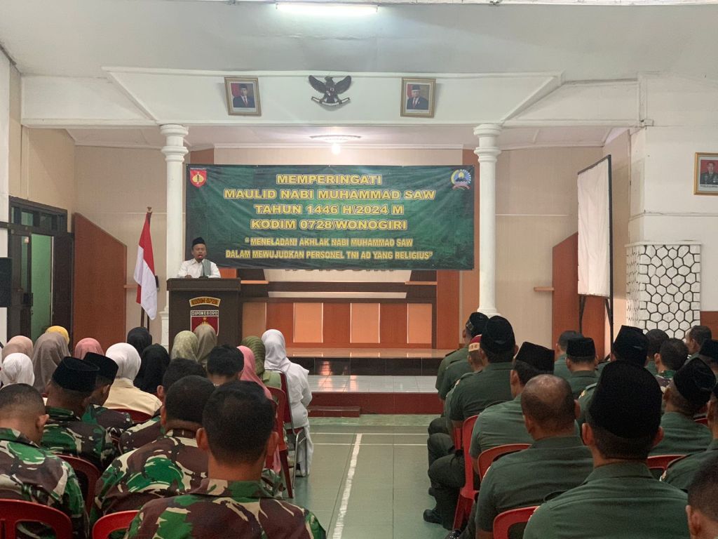 Anggota Kodim Wonogiri Diminta Teladani Nabi&nbsp;Muhammad